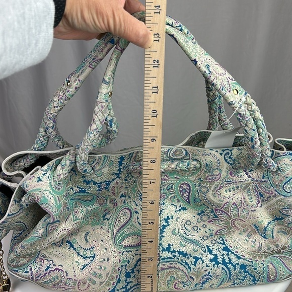 NWT La Gioe di Toscana by Sharon Gioe Leather Paisley Italian Purse Large - Picture 15 of 16